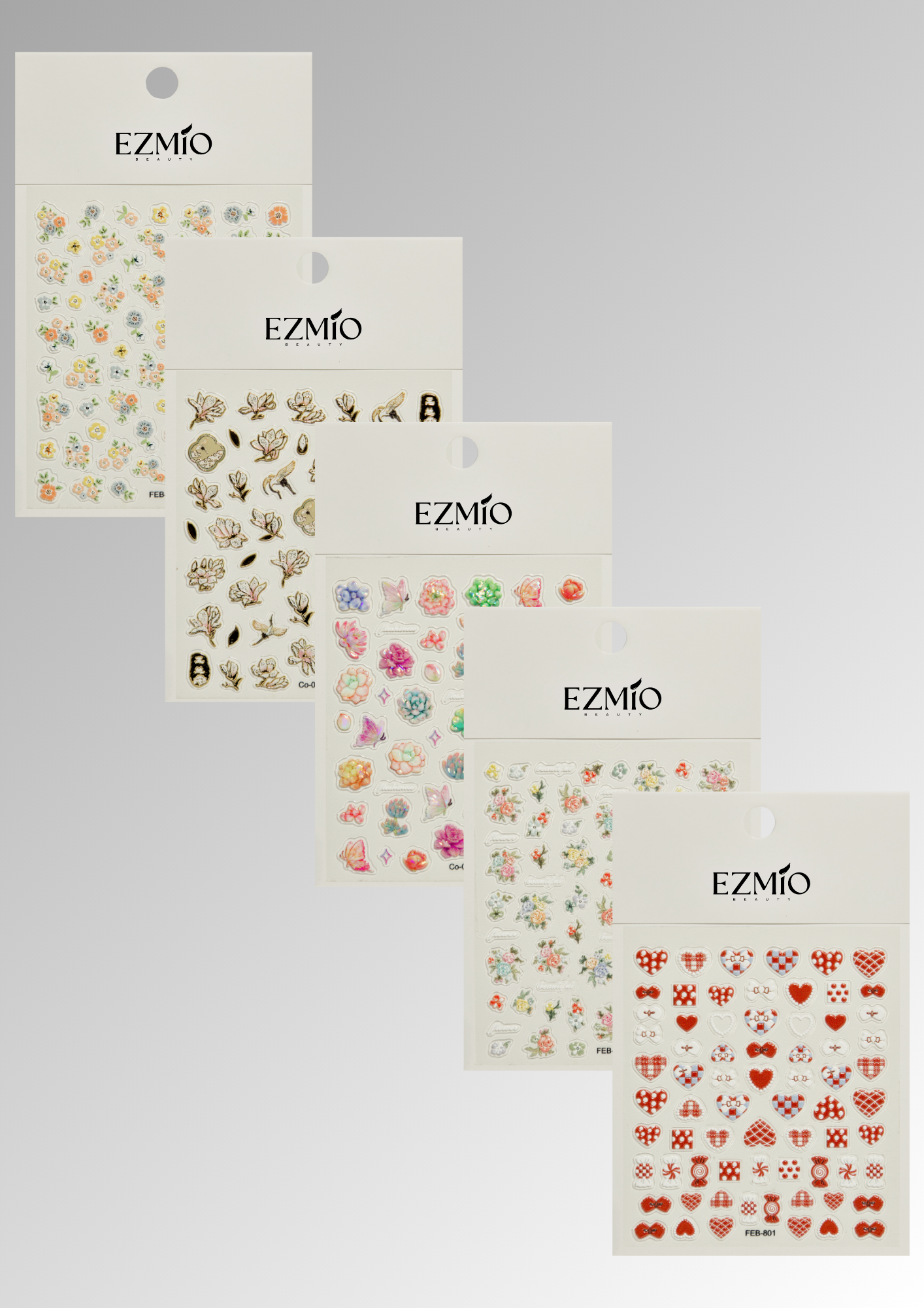 Bundle Of 5 Nail Art Stickers