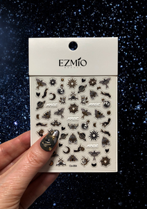 Celestial Enchantment Textured Nail Art Stickers