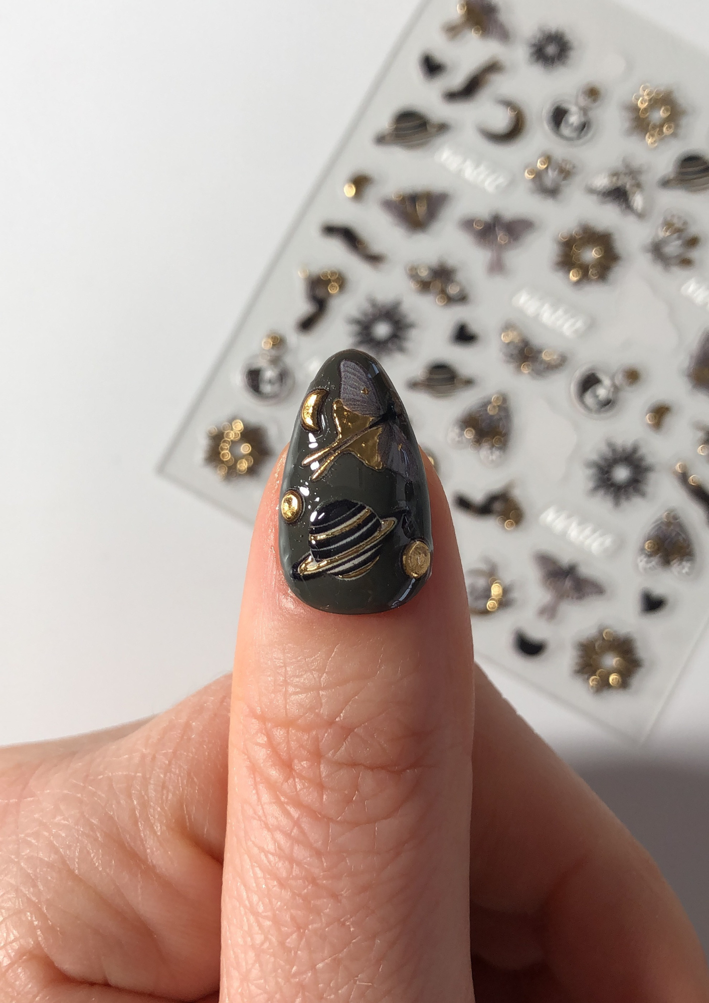 Celestial Enchantment Textured Nail Art Stickers