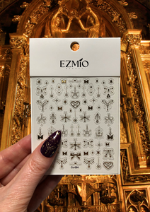 Gilded Grace Textured Nail Art Stickers