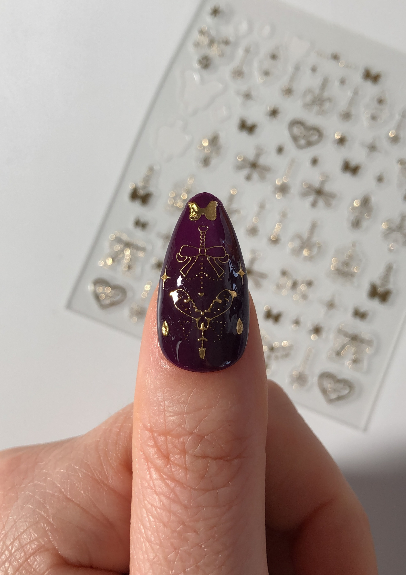 Gilded Grace Textured Nail Art Stickers