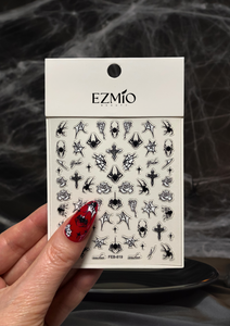 Gothic Garden Textured Nail Art Stickers