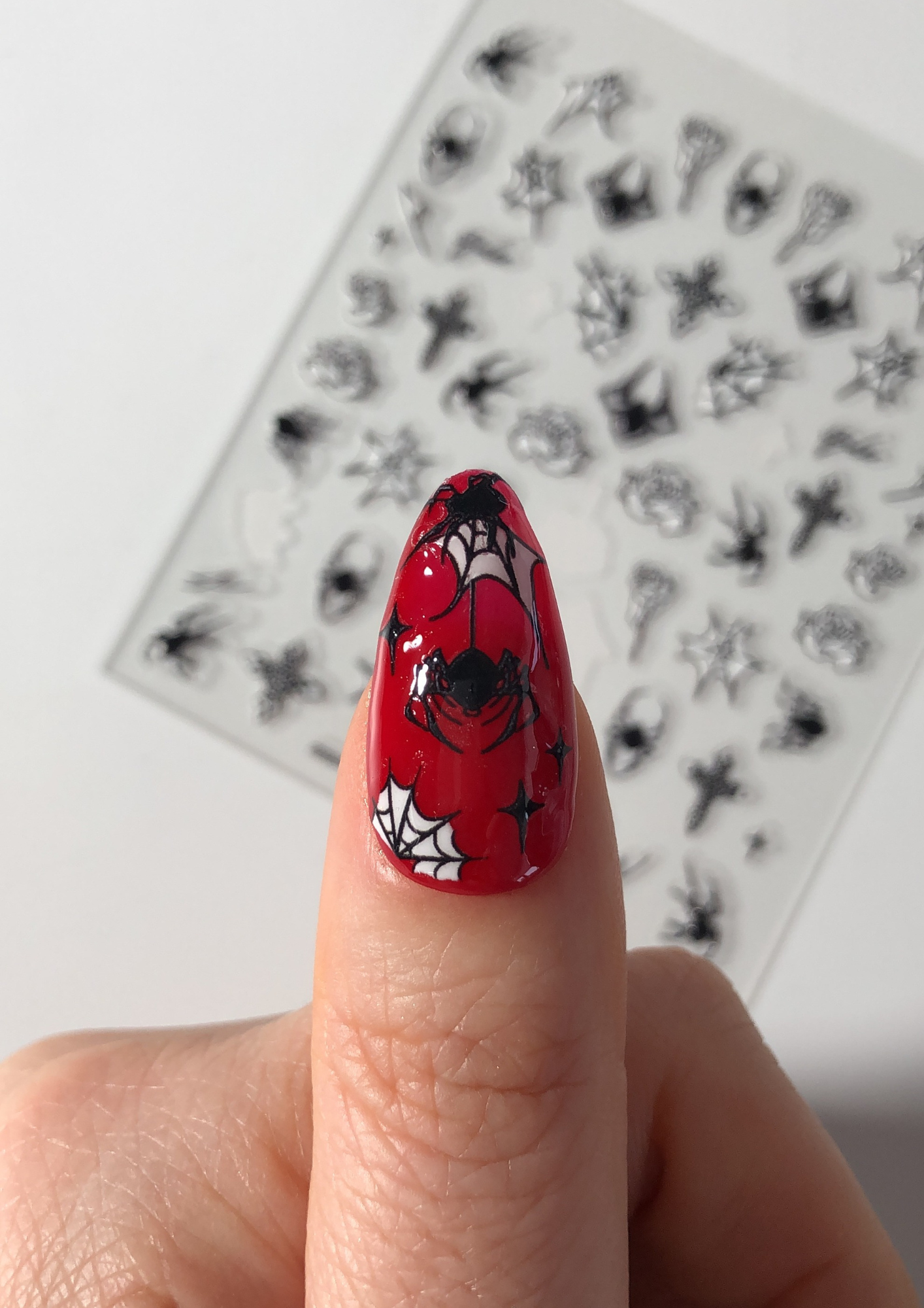 Gothic Garden Textured Nail Art Stickers