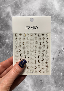 Mystic Moonlight Textured Nail Art Stickers