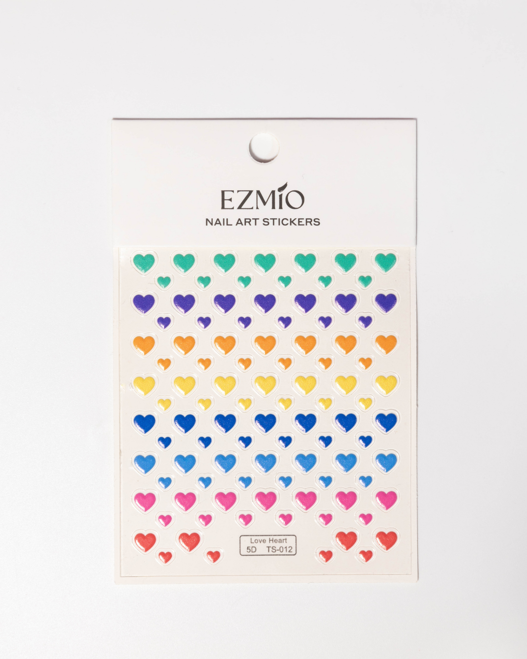 Rainbow Hearts Textured Nail Art Stickers - FREE GIFT (-$5.00)