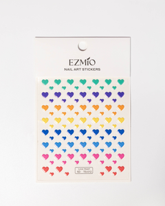 Rainbow Hearts Textured Nail Art Stickers - FREE GIFT (-$5.00)